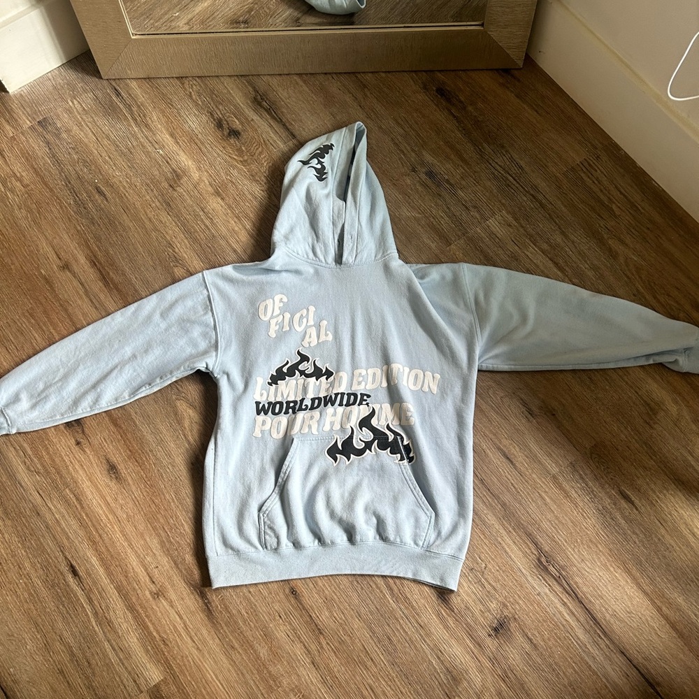 Blue hoodie